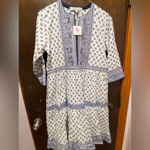 Bella Luxx Navy and Cream Kids Dress